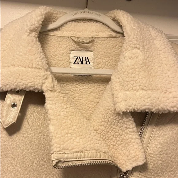 Zara Cream Teddy Jacket - Picture 2 of 9